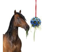 Foin pour chevaux - TPR de 5,31 pouces de diamètre | Boule d'alimentation à suspendre dans les écuries, jouets de nourriture pour animaux de compagnie, jouet de repos pour paddock stable | chèvre, bu