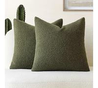 Foindtower Lot de 2 Housses de Coussin décoratives en Fausse Fourrure bouclée et Douce avec Fermeture éclair, taie d'oreiller Douillette de Style bohème pour Maison, Salon, canapé, lit, Sofa, 45,7 x