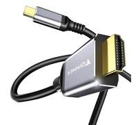FOINNEX Câble USB C vers HDMI, 4K@60Hz Cable USB Type-C a HDMI, USB 3.1 to HDMI 2.0 Cordon HDR, HDCP2.2, Thunderbolt 3/4 Compatible pour MacBook Pro/Air, iPad Pro, Surface, Galaxy S8-S23, 2M/6.6FT