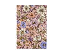 Foiosoh Beau drapeau de jardin violet à motif floral 71,1 x 101,6 cm avec côtés robustes pour extérieur, cour, maison, petites vacances saisonnières, pelouse, patio