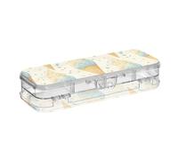 Foiosoh Boîte en plastique rigide transparente pour crayons à crayons avec couvercle à clipser