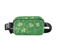 Foiosoh Clover Lucky Green Sac banane tendance pour homme et femme Sac banane multifonction avec sangle réglable pour voyage, shopping, course à pied, Vert trèfle porte-bonheur, 1 size