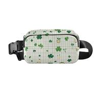Foiosoh Cup and Clover Sac banane imperméable pour homme et femme avec sangle réglable pour voyage, course, randonnée, tasse et trèfle vert clair, 1 taille, Tasse et trèfle vert clair, 1 size