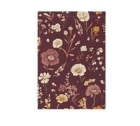 Foiosoh Drapeau de jardin floral bordeaux 71,1 x 101,6 cm avec côtés robustes pour extérieur, cour, maison, petites vacances saisonnières, pelouse, patio