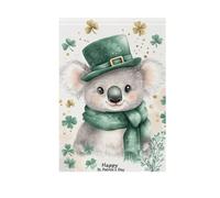 Foiosoh Drapeau de jardin gris koala 71,1 x 101,6 cm avec côtés robustes pour extérieur, cour, maison, petites vacances saisonnières, pelouse, patio