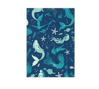 Foiosoh Drapeau de jardin sirène dauphin océan 71,1 x 101,6 cm côtés robustes pour extérieur, cour, maison, petites vacances saisonnières, pelouse, patio