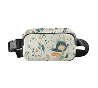 Foiosoh Fairy and Branch - Joli sac banane beige pour homme et femme - Mini sac à bandoulière essentiel de voyage avec sangle réglable pour l'entraînement, la course à pied, la randonnée, Fée et