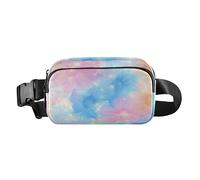 Foiosoh Fantastique sac banane tendance avec de belles fleurs pour femmes, hommes, adolescents, petit sac de voyage essentiel avec sangle réglable pour l'entraînement, la course, la randonnée,