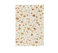 Foiosoh Joli drapeau de jardin en forme de champignons aquarelle 71 x 101,6 cm avec côtés robustes pour l'extérieur, la cour, la maison, les petites vacances, la pelouse, la terrasse