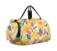 Foiosoh Sweet Banana Sac de sport avec compartiment à chaussures Grande capacité Sac fourre-tout pour voyage, sport, fitness et entraînement, banane douce, 1 size, Moderne/ajusté