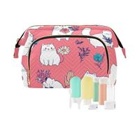 Foiosoh Trousse de toilette blanche amusante avec motif de chat - Trousse de maquillage légère pour femme - Porte-monnaie pour voyage, Chats de l'Himalaya pêche, 1 size, Dessin animé
