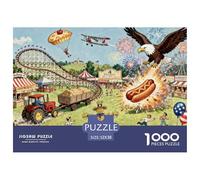 Foire de comté Americana Puzzle en Bois Imperméable DIY Puzzles De 1000 Pièces pour Adultes Amusant Jeux De Stimulants