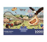 Foire de comté Americana Puzzle en Bois Imperméable DIY Puzzles De 1000 Pièces pour Adultes Cadeaux Impossible Jeux De Stimulants