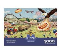 Foire de comté Americana Puzzle en Bois Imperméable DIY Puzzles De 1000 Pièces pour Adultes Coloré Jeux De Stimulants