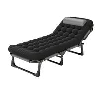 Foirtoevu Lit de Camp Pliable for Adultes, Chaise Longue inclinable réglable, lit, Lits Couchage, for l'extérieur, la Maison, Le Bureau(B)