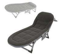 Foirtoevu Lit de Camp Pliable for Adultes, lit de Camping Portable avec Dossier réglable sur 5 Positions, idéal for la Pause déjeuner, Le Camping, la Piscine et la Plage.