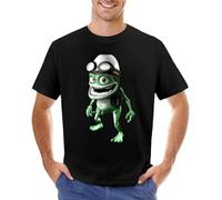 fois Green Crazy Frog T-Shirt Funny t Shirt t Shirt Summer Top Heavyweight t Shirts Mens t Shirt Size L