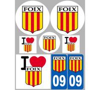 Foix - 8 Autocollants Variés - Sticker/Autocollant