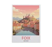 Foix Ariège,for Children 1000 Pieces Papier Puzzle Jigsaws, DIY Casual Puzzles Toys, for Adults and Teenagers Unique Gifts Toys(50x70cm)-GO14