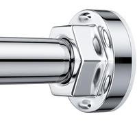 FOJELD Tringle à rideau de douche réglable de 68,6 à 200,7 cm, sans perçage, antidérapante, tension à ressort pour salle de bain, cuisine, placard, fenêtres (argenté)