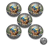 Fokayo One World • Peace Over War-2026 Peace Coin, One World • Harmony Over War Commementative Coin, Humanity First Inspirational Coins, Gift for Peace-Lovers (5pcs)