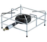 FOKER Réchaud à Gaz 1 Feu Mod. Industriale, Structure en Fil Chromé Ø 8mm, Puissance 8,8 kW, Consommation 640 g/h, Butane/Propane, pour Extérieur, Fabriqué en Italie (Art. 03040f)