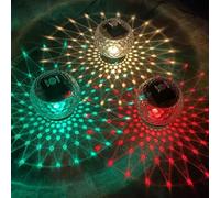 FOKH Lampe solaire à boule magique LED RVB flottante pour bassin, lampe disco sous-marine IP66 étanche pour fontaine, piscine, étang, jardin