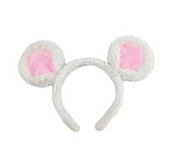 FOKH Serre-tête oreilles d'ours doux en peluche pour se laver le visage et les animaux de dessin animé - Costume d'Halloween