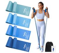 Fokky Bande Elastique Musculation 2M, Elastique Sport avec 4 Niveaux de Résistance, Bandes de Résistance pour Homme et Femme, Élastique Sport pour Yoga, Pilates, Physiothérapie et Musculation