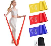 Fokky Elastique Musculation (3 pièces), 1.5M Bande Elastique Musculation avec 3 Niveaux de Résistance, Elastique Sport avec Sac de Transport pour Fitness, Yoga, Pilates, Crossfit