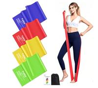 Fokky Elastique Musculation, [Lot de 4] Élastique Musculation 4 Niveaux, 2M Bande Elastique Musculation pour Sport, Pilates, Yoga, Musculation, Elastique Musculation Traction Homme & Femm