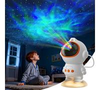 Fokky Projecteur d'astronaute étoilé, veilleuse LED pour enfants avec 9 modes, fonction veilleuse ciel étoilé avec projection étoilée, télécommande, projecteur galaxie
