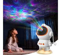 Fokky Projecteur de ciel étoilé avec astronaute, veilleuse LED pour enfants avec 8 modes de ciel étoilé et fonction de projection de ciel étoilé, télécommande, projecteur de galaxie