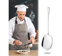 Fokroin 3Pièces Cuillères de Ser-vice, Cuill-ère à Se-rvice Inox Cuillère à Soupe, Buffet Cuil-lère de Service, Cuillères de Table à Long Manche pour Buffet Hôtels Parti