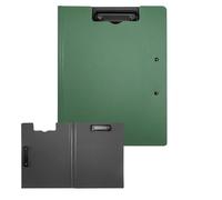 Fokroin Porte Bloc A4 Avec Pince, avec Double Clip, Porte-bloc A4, Presse-Pa-piers avec Couvercle, Plastique avec étagère, Dossier Pre-sse-Papiers, Presse-Pap-iers Léger pour école/industrie/bureau