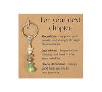 Fokroin Porte Clef En Cristal, 1 article, Porte-clés en pierre avec charme en cristal, pour Femmes Collègues Anniversaire Nouvel Emploi Diplôme Universitaire, pour Anniversaire Remise Adieu Cadeau