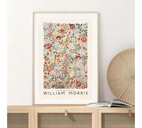 FOKTMS Affiches d'exposition du musée William Morris, galerie de peinture sur toile, impressions d'art mural, images vintage, décoration de salon, de maison, 50x75 cm, sans cadre
