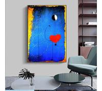 FOKTMS Joan Miro Affiches et impressions - Abstrait Joan Miro - Célèbres peintures de Joan Miro - Impression sur toile - 70 x 100 cm - Sans cadre