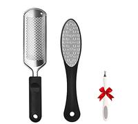 FOLAI Lot de 2 Limes pour pieds, Fichiers de pied, Râpe à pied professionnelle - Callus Remover pour pédicure Acier inoxydable premium Laveur de pieds double face pour enlever la peau morte