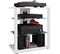 Folas meuble Hifi 3 tablettes blanc.