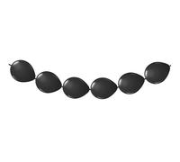 Guirlande de ballons en latex - 30 cm - 3 m - noir - 8 pièces