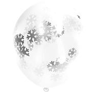 Folat 08569 Ballons avec Confettis Flocons de neige 30cm - 4 pièces