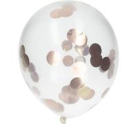 Folat 08584 Ballons avec Confettis Rose Doré 30cm - 4 pièces