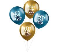 Folat-13In/33cm Best Dad Ever /4, 18661, Multicolore