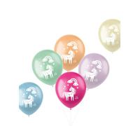 Folat-13In/33cm Unicorn & Rainbows /6, 18673, Multicolore