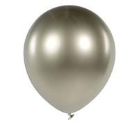 Folat 19817 Ballons Métallisés Or 33cm 10 pièces - Lot de 10 ballons Gonflables Champagne Gold de 33 cm à l'hélium comme Anniversaire Mariage Baby Shower Baptême Décoration de Fête
