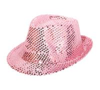 Folat 22536 Tribly Chapeau de fête Deluxe avec Sequins, Mixte Adulte, magenta, taille unique