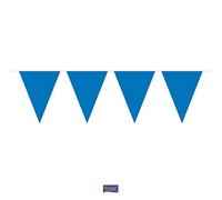 Folat 22620 Guirlande Bleue 10m - Décoration de fête - Fanions Bleus Unis - 10 mètres