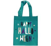 Folat 23853 Astuce ou Traiter Sachet de Bonbons Turquoise - Happy Halloween - Décorations de fête d'Halloween, Hantée Decorations, Soirée à Thème Squelette, Fantôme Citrouille, La Sorcière
