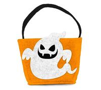 Folat 23875 Astuce ou Traiter Sachet Fantôme - Happy Halloween - 27x20x10 cm - Décorations de fête d'Halloween, Hantée Decorations, Soirée à Thème Squelette, Fantôme Citrouille, La Sorcière